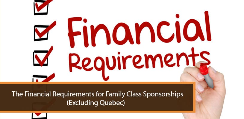 Financial Requirements for Family Class Sponsorships