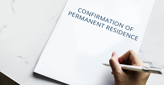 Confirmation of Permanent Residence - COPR